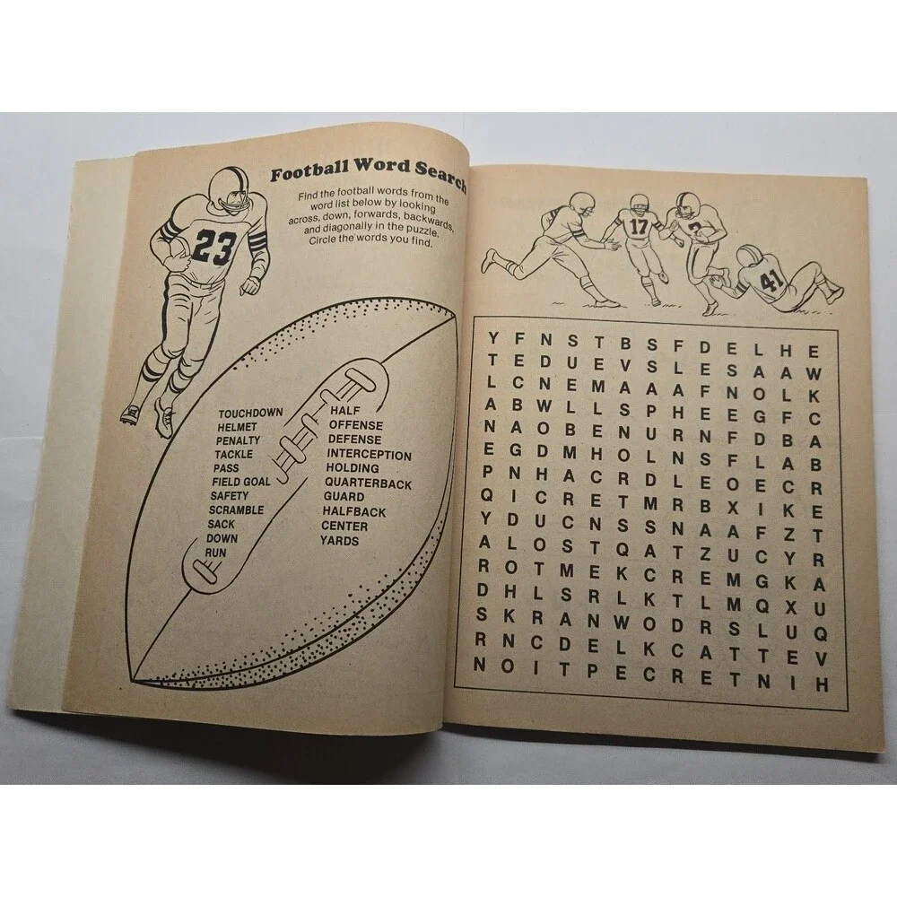 1983 Wiffle Ball Sports World Super Activity Book Rare Retro Puzzles Coloring